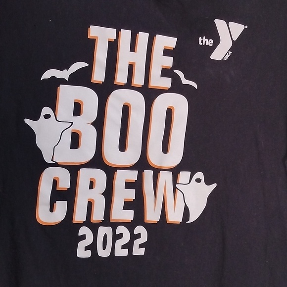 YMCA Black T-shirt with Glow in the Dark front, Size M - Picture 2 of 5